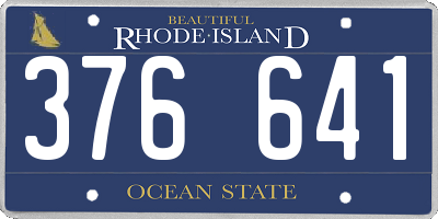 RI license plate 376641