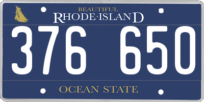 RI license plate 376650
