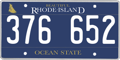RI license plate 376652