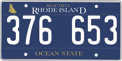 RI license plate 376653