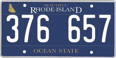 RI license plate 376657
