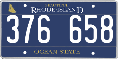RI license plate 376658