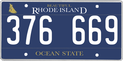 RI license plate 376669
