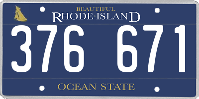 RI license plate 376671