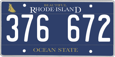 RI license plate 376672