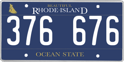 RI license plate 376676