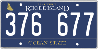 RI license plate 376677