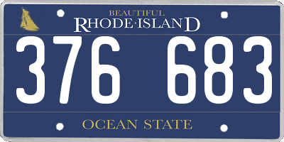 RI license plate 376683