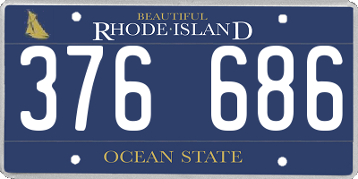 RI license plate 376686