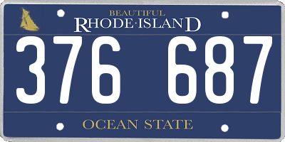 RI license plate 376687