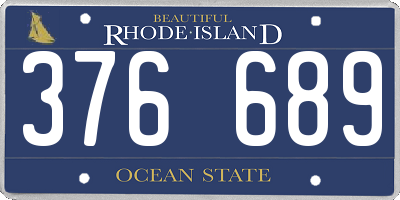 RI license plate 376689