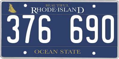 RI license plate 376690