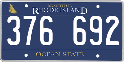 RI license plate 376692