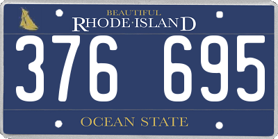RI license plate 376695