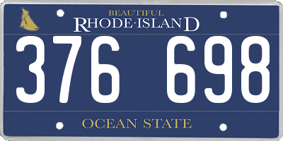 RI license plate 376698