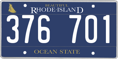 RI license plate 376701