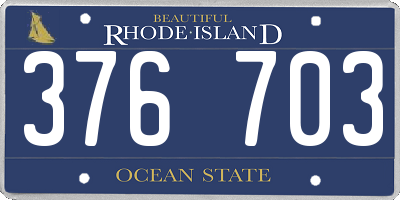 RI license plate 376703