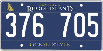 RI license plate 376705