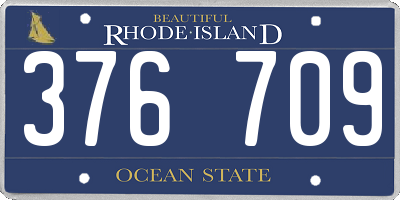 RI license plate 376709