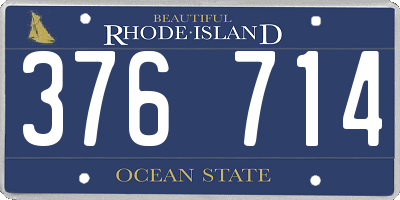 RI license plate 376714