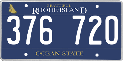 RI license plate 376720