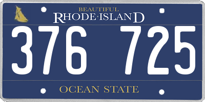 RI license plate 376725