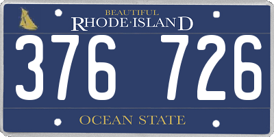 RI license plate 376726