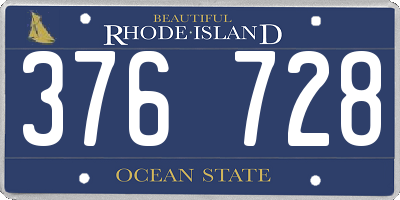 RI license plate 376728