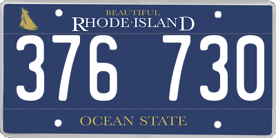 RI license plate 376730