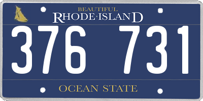RI license plate 376731