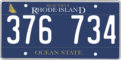 RI license plate 376734