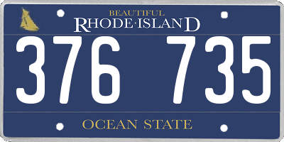 RI license plate 376735