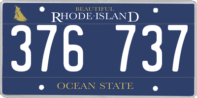 RI license plate 376737