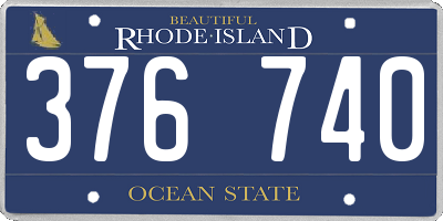 RI license plate 376740