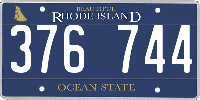 RI license plate 376744