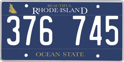 RI license plate 376745