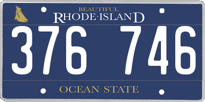 RI license plate 376746