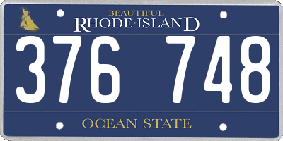 RI license plate 376748