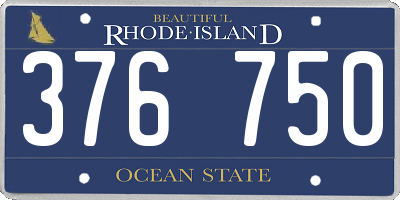 RI license plate 376750