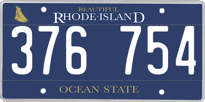 RI license plate 376754