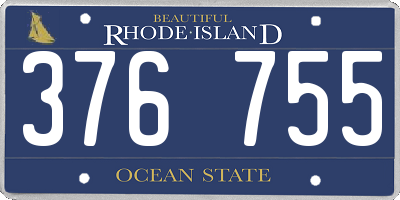 RI license plate 376755