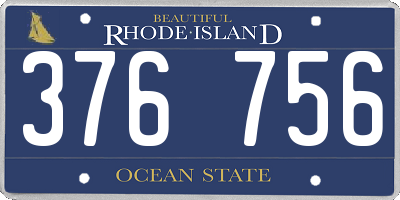 RI license plate 376756