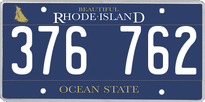 RI license plate 376762