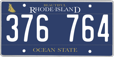 RI license plate 376764