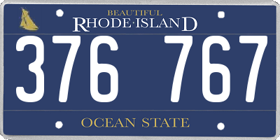 RI license plate 376767