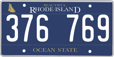 RI license plate 376769