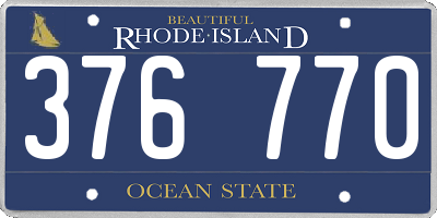 RI license plate 376770