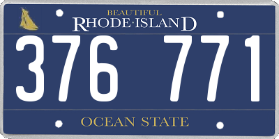 RI license plate 376771