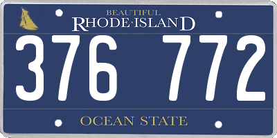 RI license plate 376772