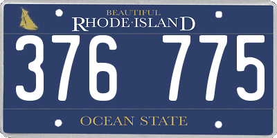 RI license plate 376775